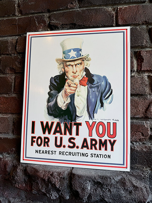 アンクルサム アメリカ陸軍募集看板 ブリキ看板の通販・販売