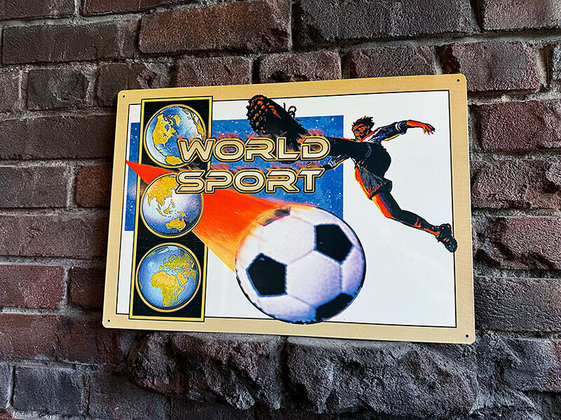 サッカー ワールドスポーツ ブリキ看板の通販・販売 | アメリカ雑貨の