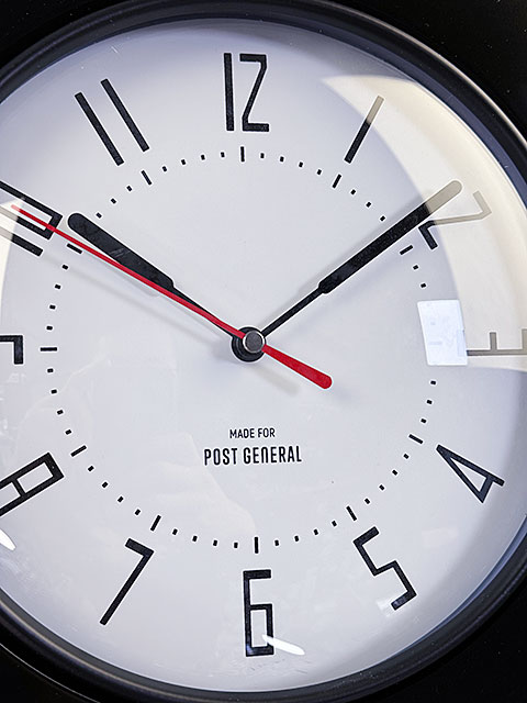ポストジェネラル ビスファム ウォールクロック （ブラック） 時計