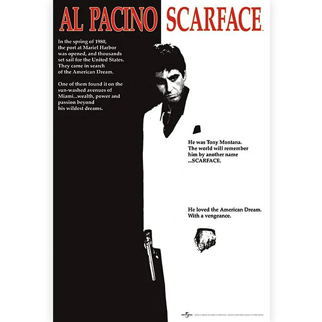トニーモンタナポスター 絵 写真 （Scarface : アル・パチーノが
