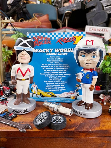 ファンコ　スピードレーサー　ボビングヘッド　2体セット　マッハGoGoGo　三船剛　謎の覆面レーサー　2007年製デッドストック品|ボビングヘッド|もはや店長すら迷子になるアメ雑ジャングル