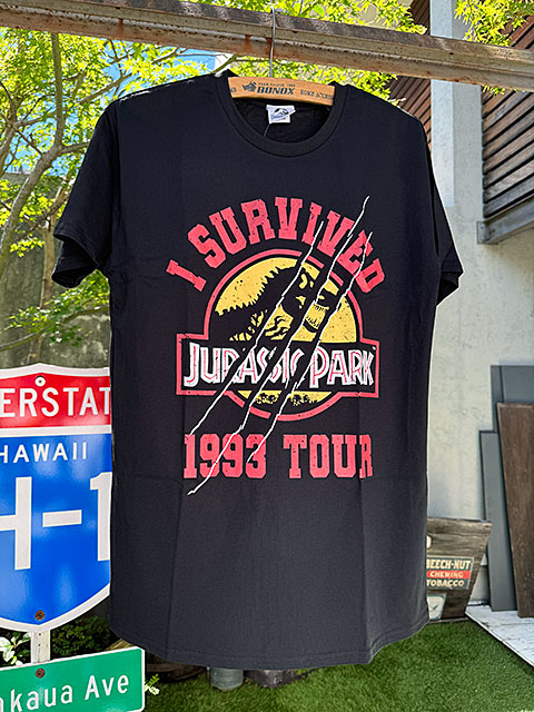 映画 ジュラシックパーク 1993年パークツアーの生存者の証し 公式T