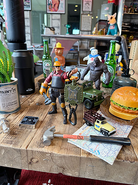 ポストジェネラル ミリタリーテイスト リールキーホルダー （オリーブ