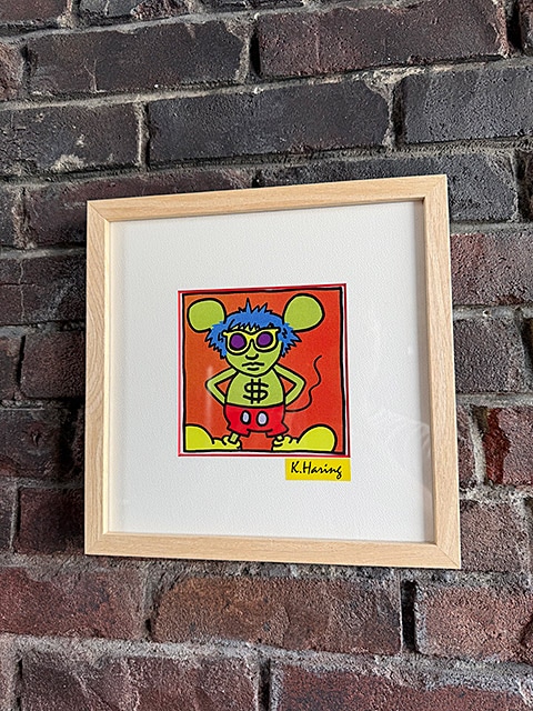 キース・ヘリング アートフレーム Sサイズ （Andy Mouse 1986 TYPE1