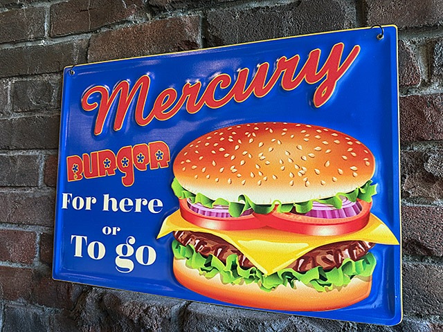 アメリカンダイナー 壁掛け看板 ハンバーガー屋さん サインボード
