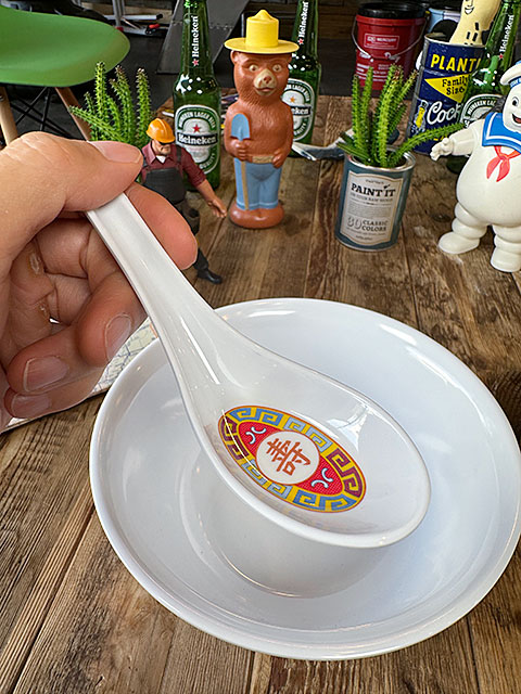 アメリカの中華街で使われてる チャイニーズ スープスプーン 単品