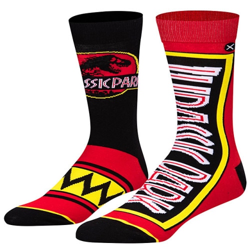 ODD SOX　映画　ジュラシックパーク　ソックス　（JURASSIC PARK SPLIT）　靴下　26〜30cm　オッドソックス|映画関連グッズ|もはや店長すら迷子になるアメ雑ジャングル