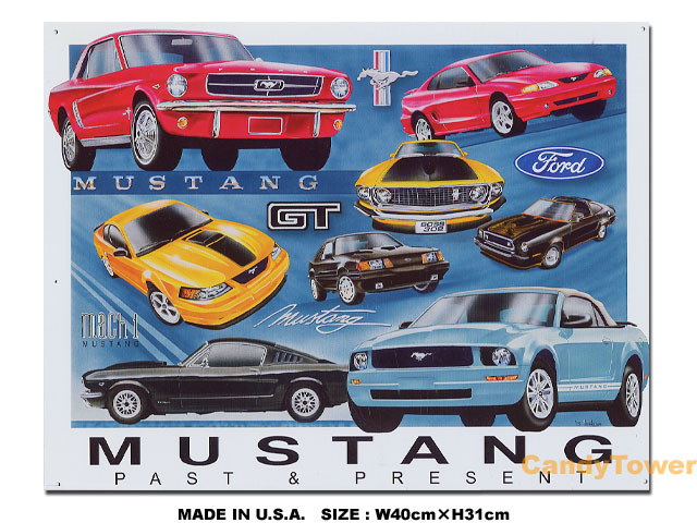 マスタング 歴代モデルコレクション ブリキ看板の通販・販売