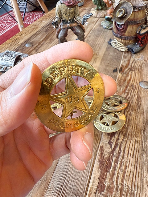 ウエスタン シェリフバッジ 単品 （ラウンド） ※ランダムアソートでの