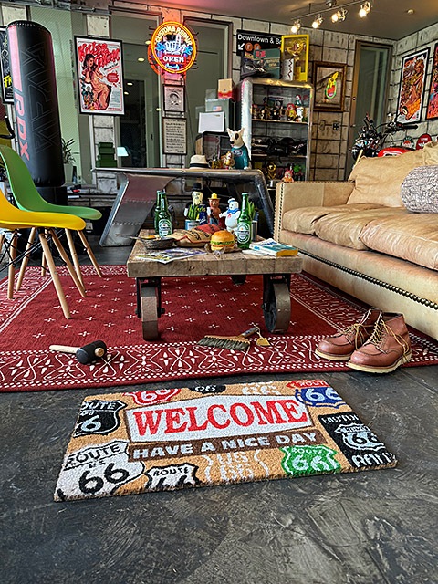 ルート66 ココマット （HAVE A NICE DAY） 靴のままで使う玄関マットの