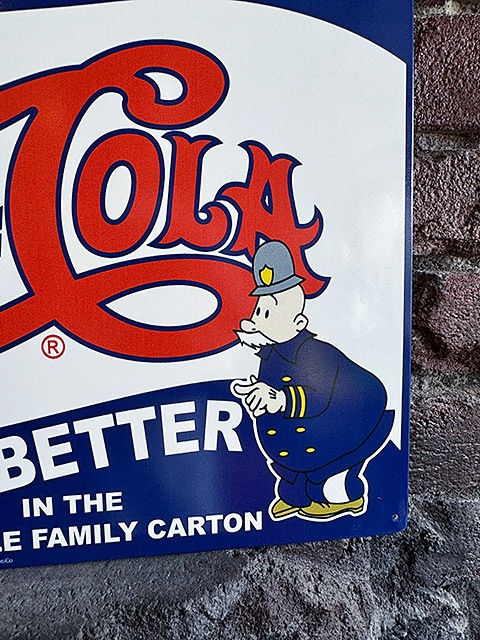 ペプシコーラ ポリスマン ピート ブリキ看板 （BIGGER-BETTER）の通販