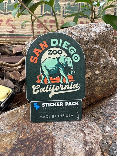 ステッカーパック　アウトドア　ステッカー　Sサイズ　（サンディエゴエレファント）　MADE IN U.S.A.　耐水＆耐光素材　PVCステッカー|アウトドア|ステッカー