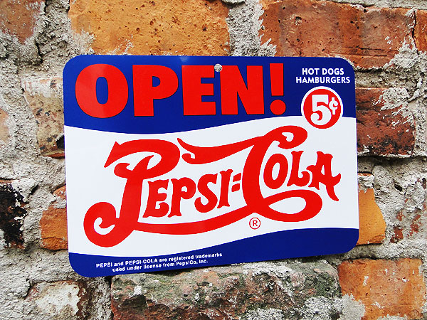 ペプシコーラ オープン＆クローズ サインボード （横タイプ）の通販