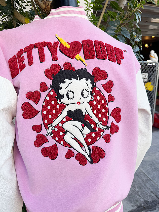 【美品】シュプリーム　BETTY BOOP　スタジャン　人気Lサイズ　即完モデル THE BRAVEMAN×BETTY BOOP ベティーブープ ボンディング