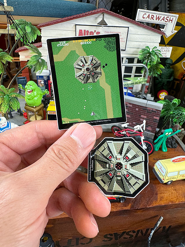 ファミコン ナムコ オフィシャル ステッカー ゼビウス （ゲーム画面＆アンドア