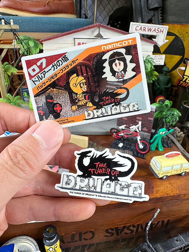 ナムコ オフィシャル ステッカー ドルアーガの塔 （ソフト＆タイトル
