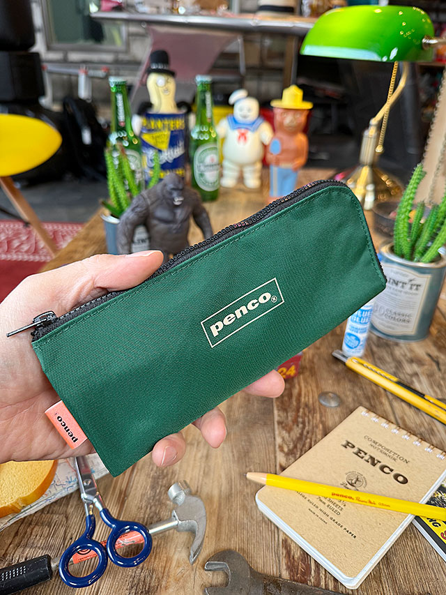 PENCO ペンコ フラットペンケース （グリーン） 筆箱 メイク