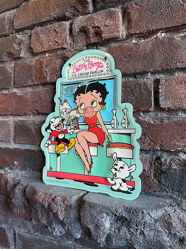 ミニサイズ エンボスティンサイン ベティ・ブープ （アイスクリーム屋