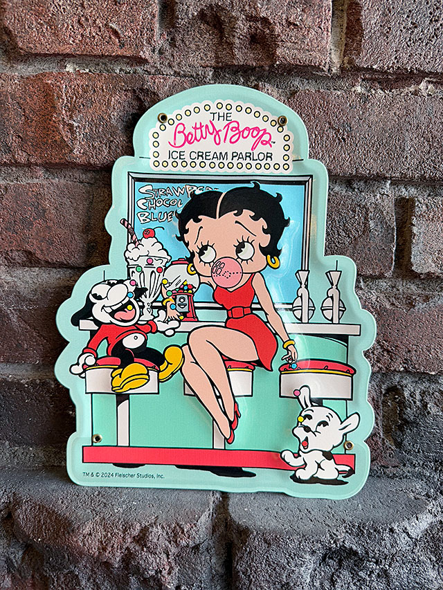 ミニサイズ エンボスティンサイン ベティ・ブープ （アイスクリーム屋