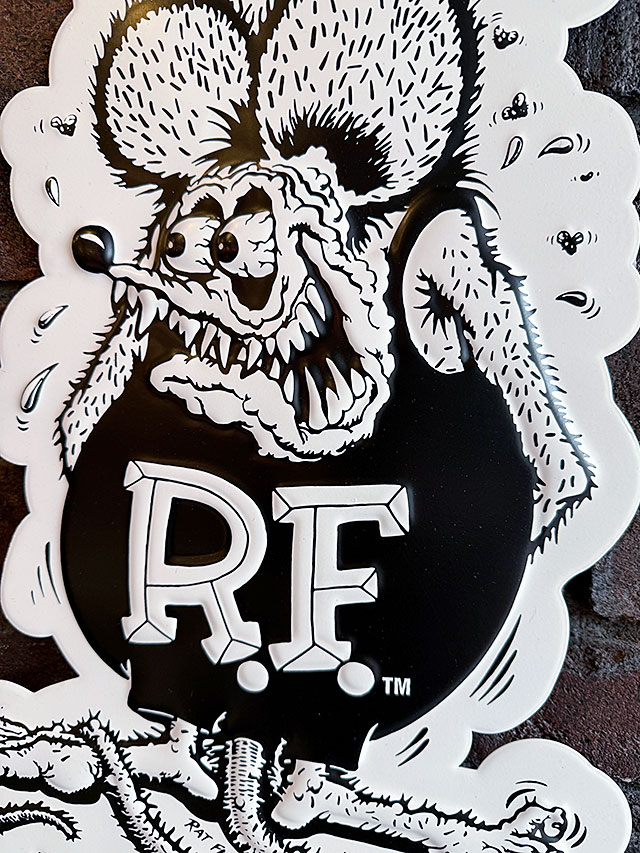 ラットフィンク エンボス ティンサイン （モノクロ） ブリキ看板の通販