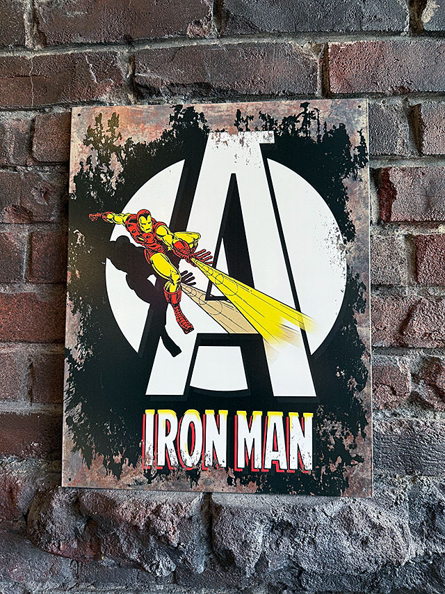 マーベル アイアンマン レトロコミック ブリキ看板 （A）の通販・販売