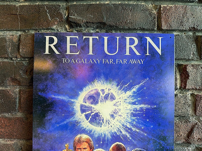 スターウォーズ 1983年公開 エピソード6 ジェダイの帰還 ブリキ看板の