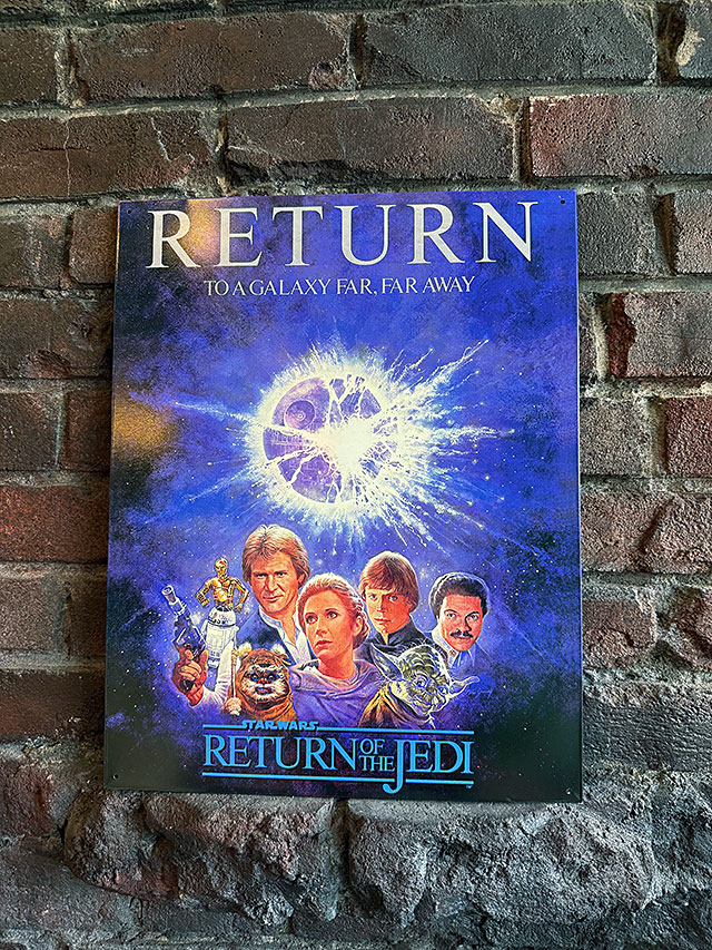 スターウォーズ 1983年公開 エピソード6 ジェダイの帰還 ブリキ看板の