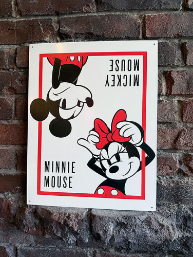 Disney - ミッキーマウス　ビンテージ　広告　アメリカ　看板　非売品 1960's DISNEY ミッキー パロディ ブラックライトポスター