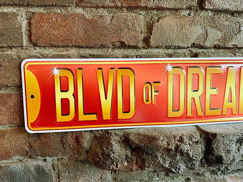 マリリン・モンロー ストリートサイン （BLVD OF DREAMS） ブリキ看板