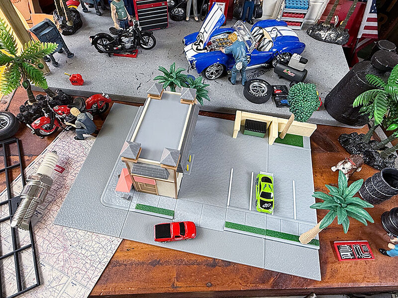 Jada 映画 ワイルドスピード ドムのカフェ ジオラマセット （三菱