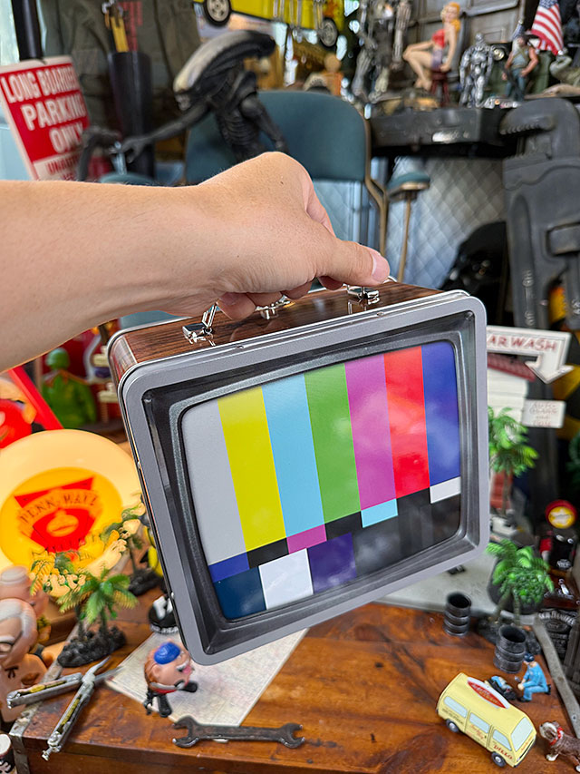昭和レトロ ブラウン管テレビ 試験電波柄 ランチボックスの通販・販売