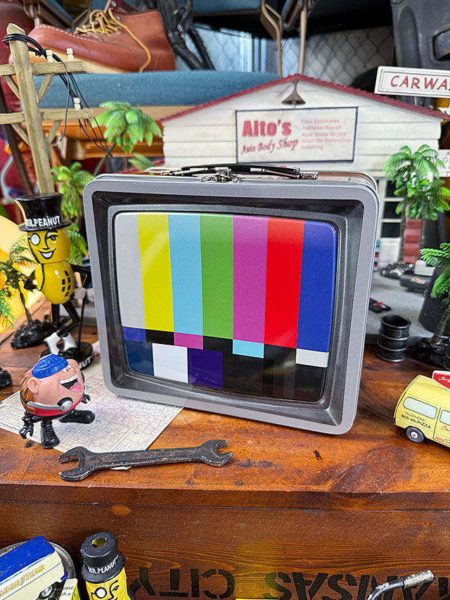 昭和レトロ ブラウン管テレビ 試験電波柄 ランチボックスの通販・販売