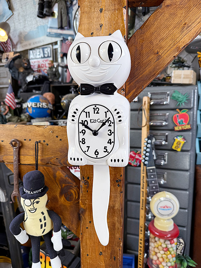 キットキャット クロック （ホワイトジェントルマン） MADE IN U.S.A.