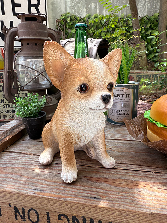 チワワ レジン製スタチュー ドッグオーナメント オブジェの通販・販売