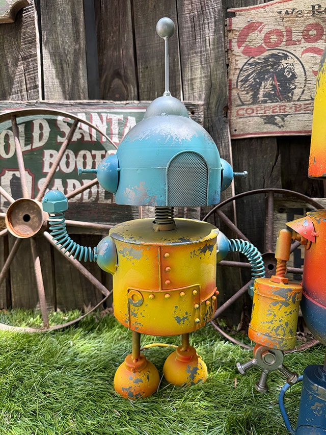 ジャンクヤード ブリキロボット ガーデンオブジェ （3体セット/3号機+4