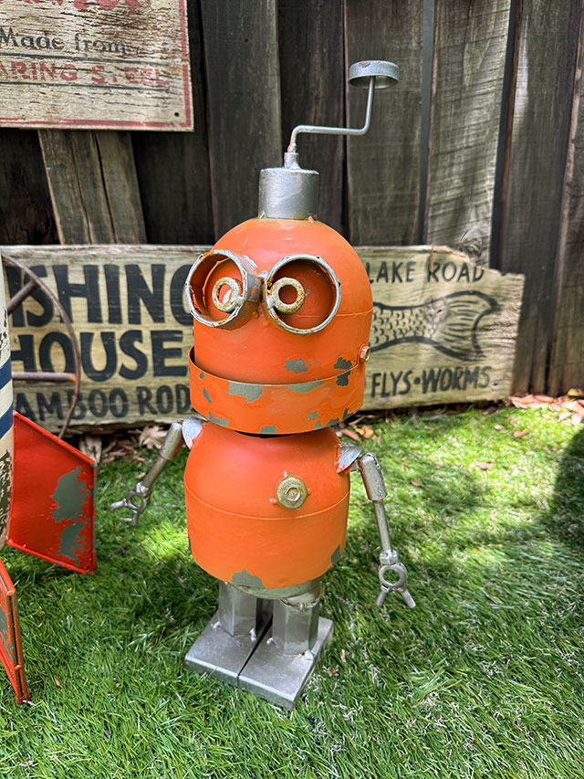 ジャンクヤード ブリキロボット ガーデンオブジェ （3体セット/3号機+5