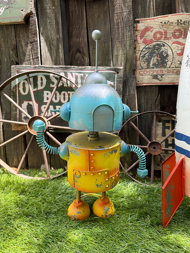 ジャンクヤード ブリキロボット ガーデンオブジェ （3体セット/3号機+5