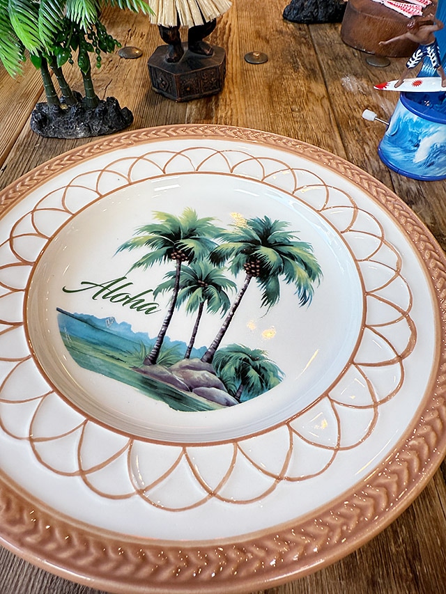 ハワイアン パームツリー プレート お皿 丸皿 ヤシの木の通販・販売
