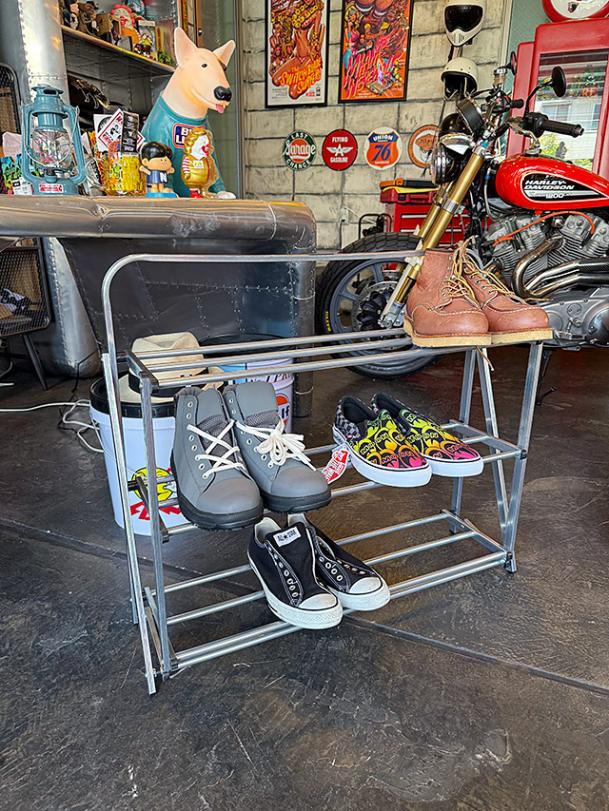 ポストジェネラル フォルダブル シューズラック ジンク （シルバー