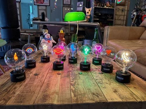 LED　バルブライト　（全10種コンプリートセット）　単四電池＆USB電源の両方対応|インテリアライト/照明/ランタン