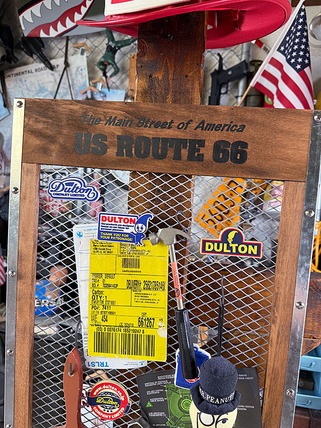 サボテン鉢セット アメリカ国旗・ルート66 カラーサンドアート アメリカン ルート66 Route66 185×220mm Mサイズ サイン