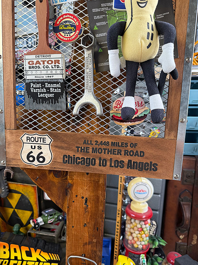 サボテン鉢セット アメリカ国旗・ルート66 カラーサンドアート