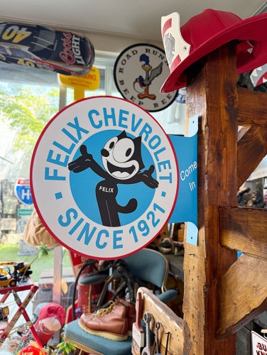フィリックス　シボレー　サイド看板　両面プリント　フランジメタルサイン|ガレージ看板/サインプレート|男の秘密基地作りに！ガレージング雑貨