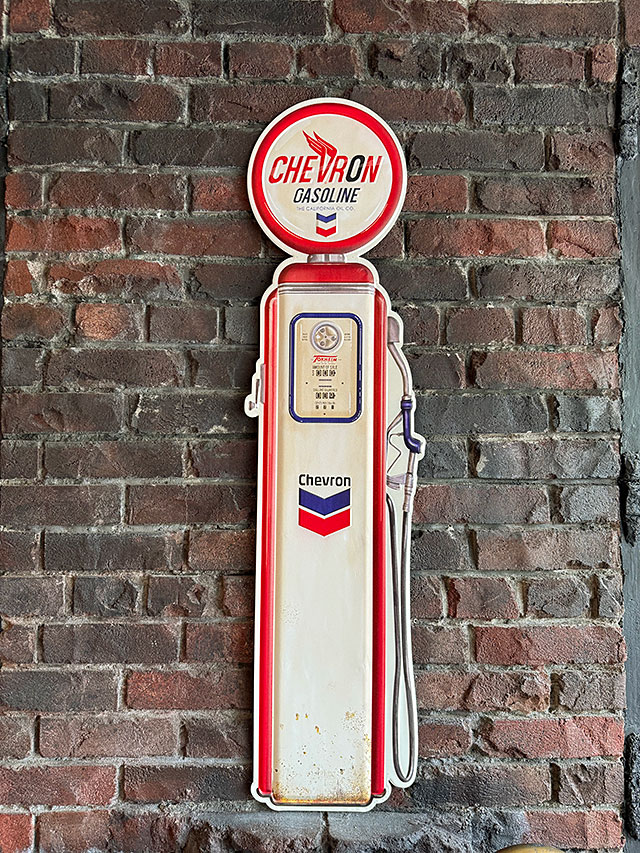 ビッグサイズ看板 104cm ガルフ ガスポンプ型 エンボスティン