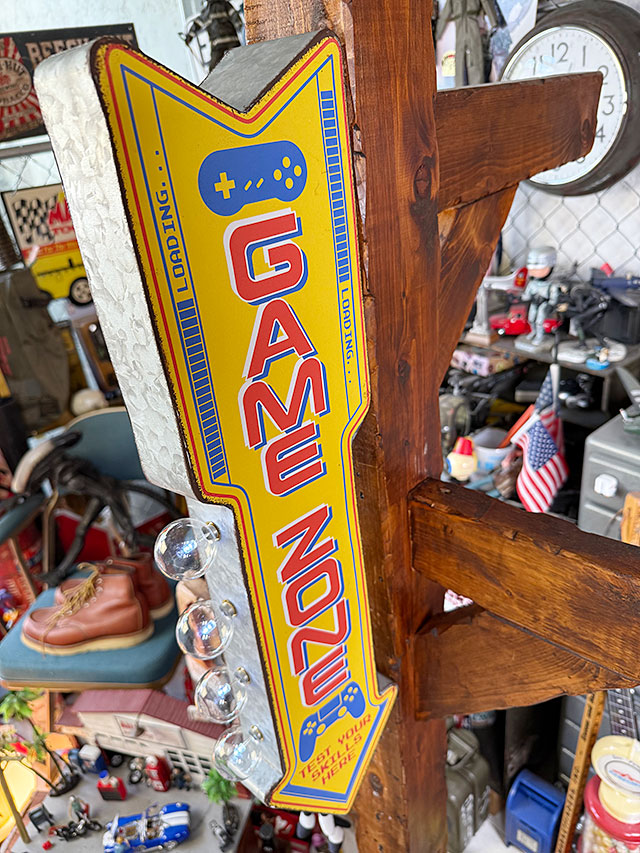 アメリカのアーケードサイン ウォールオブジェ （ゲームセンター