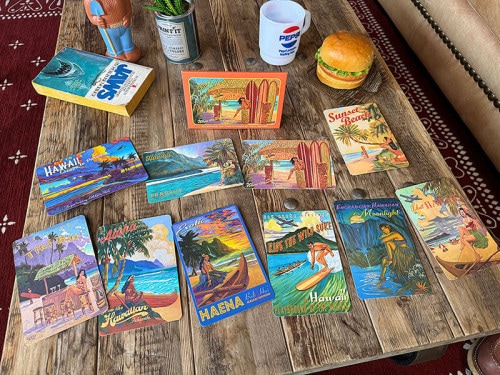 ハワイアン　ヴィンテージトラベルポスター　ポストカードセット　10枚入り　（オレンジボックス）|飾り/置物/生活雑貨/時計|ハワイアン雑貨
