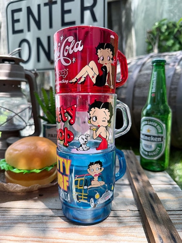 ベティ・ブープ　スタッキングマグ　（3個セット/クリアシリーズ）　330ml|ベティ・ブープグッズ|もはや店長すら迷子になるアメ雑ジャングル