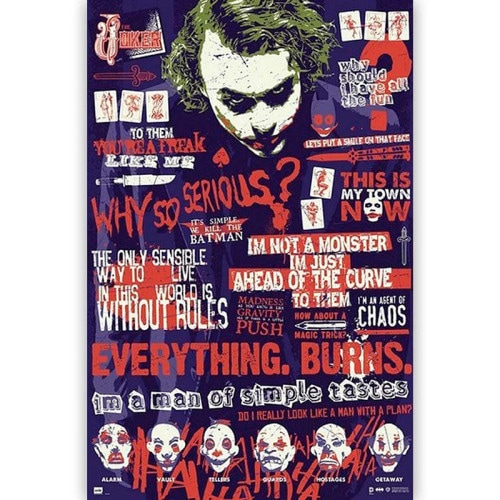 ジョーカー　ヒース・レジャー　オフィシャルポスター　バットマン　ダークナイト　公式グッズ　※フレームは付属しません|映画関連グッズ|もはや店長すら迷子になるアメ雑ジャングル