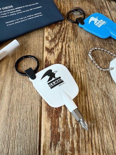 USPS　スクリュードライバー　キーホルダー　（ホワイト）　MADE IN U.S.A.|ワーキングカンパニーグッズ|カンパニーグッズ