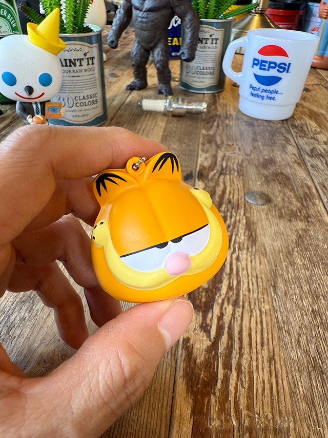 ガーフィールド スクイーズトッパー キーチェーン アンテナトッパーの